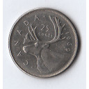 1969 - CANADA Quarto di Dollaro Renna Poco Circolato